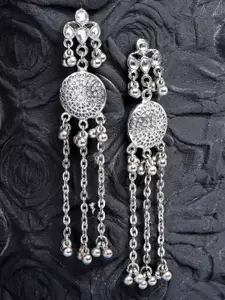 KARATCART Silver-Plated Classic Drop Earrings