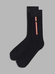 LINDBERGH Black & Red Calf-Length Socks