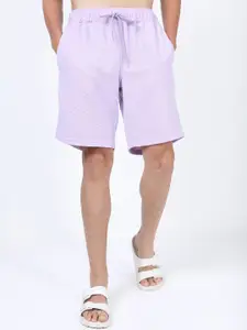 HIGHLANDER Men Lavender Solid Shorts