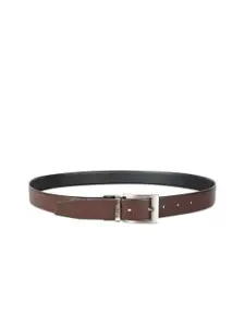 Kenneth Cole Men Brown Textured Leather Casual Belt