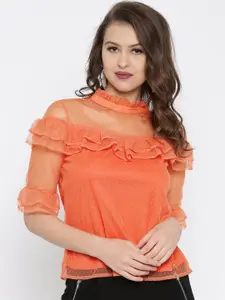 RARE Women Orange Top