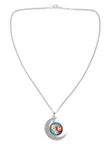 EL REGALO Kids Girls Silver-Toned  Red Elsa Anna Frozen Necklace