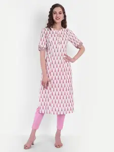 SUTI Pink Floral Printed Floral Kurta