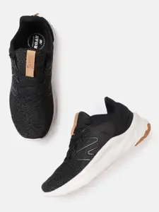 New Balance Women Black & Charcoal Grey ROAV Woven Design Running Shoes
