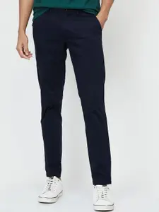 max Men Navy Blue Trousers