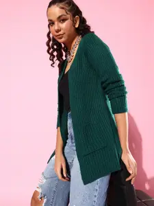 4WRD by Dressberry Women Green Acrylic Sweater