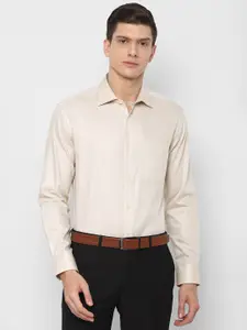 Louis Philippe Men Beige??????? Pure Cotton Formal Shirt