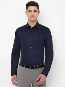 Louis Philippe Men Navy Blue Formal Shirt
