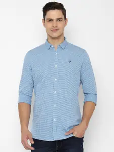 Allen Solly Sport Men Blue & White Micro Checked Casual Shirt