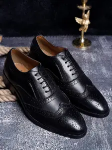 LOUIS STITCH Men Premium Leather Dual Tone Patina Brogue Shoes
