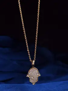 HOT AND BOLD Gold-Toned & White Gold-Plated Necklace