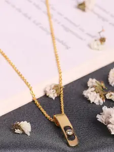 HOT AND BOLD Gold-Toned & White Gold-Plated Necklace