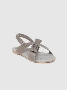 toothless Girls Grey Metallic Frozen Fashion Sandals