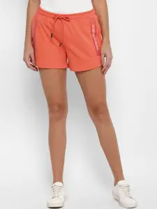 Allen Solly Woman Women Orange Cotton Shorts