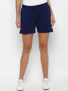 Allen Solly Woman Women Navy Blue Pure Cotton Shorts