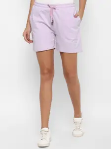 Allen Solly Woman Women Purple Solid Shorts