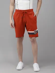 U.S. Polo Assn. Denim Co. U S Polo Assn Denim Co Men Red Brand Logo Printed Applique Printed Shorts