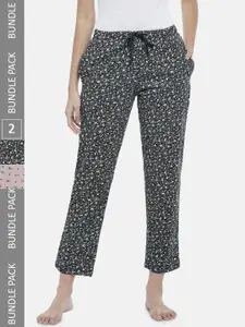 Dreamz by Pantaloons Pack of 2 Women Printed Cropped Lounge Pants