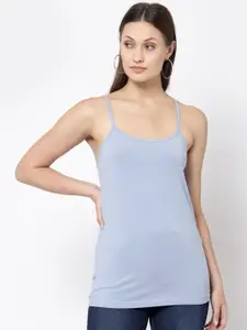 YOONOY Women Blue Solid Anti-Odor Camisole