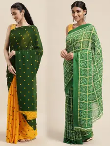 KALINI Women Pack Of 2 Printed Sarees