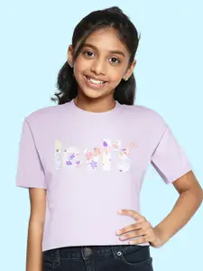 Levis Girls Lavender Printed Organic Cotton T-shirt