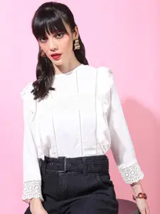 Tokyo Talkies Off-White Self-Design Top