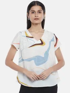 Annabelle by Pantaloons Off White Printed Top