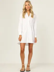 ZNX Clothing Women White Shirt Dress