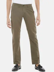 BYFORD by Pantaloons Men Olive Green Slim Fit Trousers