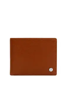 Eske Men Brown Leather Two Fold Wallet