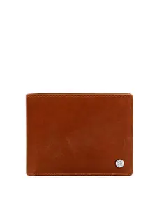 Eske Men Brown Leather Two Fold RFID Wallet