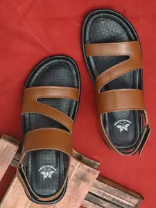 ALBERTO MORENO Men Tan Ethnic Comfort Sandals