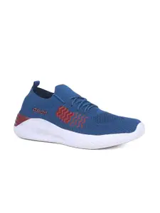 ASIAN Men Turquoise Blue & Red Mesh Running Non-Marking Shoes