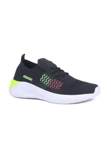 ASIAN Men Black Mesh Running Non-Marking Sports Shoes