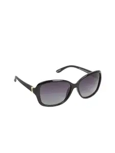 Scavin Women Grey Lens & Black Square Sunglasses with Polarised Lens SCA S19910 C1