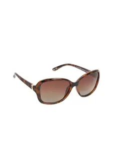 Scavin Women Brown Lens & Brown Square Sunglasses with Polarised Lens SCA S19910 C2