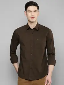 Allen Cooper Men Brown Slim Fit Formal Shirt
