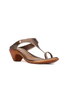 Bata Copper-Toned Comfort Heels