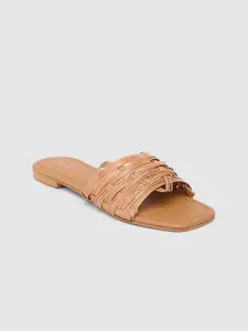 Inc 5 Women Beige PU Comfort Sandals