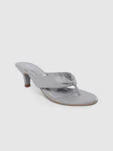 Inc 5 Women Grey PU Kitten Sandals