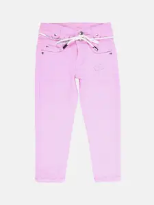 V-Mart Girls Purple Solid Lounge Pants