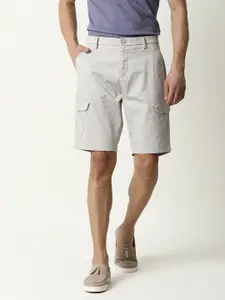 RARE RABBIT Men Shows Slim Fit Mid-Rise Cargo Shorts