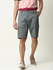 RARE RABBIT Men Shows Slim Fit Mid-Rise Cargo Shorts