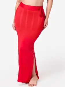 Dermawear Women Red Solid Saree Shapewear