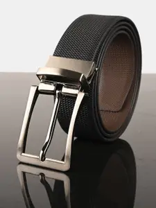 BuckleUp Men Brown Textured Leather Formal Belt