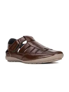 Bata Men Brown Solid Shoe-Style Sandals