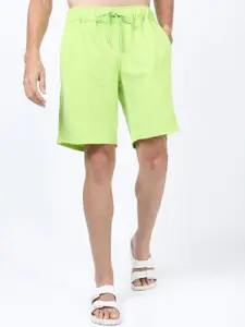 HIGHLANDER Men Green Solid Shorts