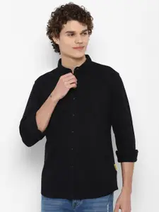 FOREVER 21 Men Black Solid 100% Cotton Casual Shirt