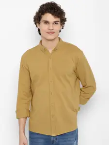FOREVER 21 Men Mustard Yellow Regular Fit Cotton Casual Shirt