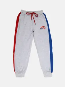 V-Mart Boys Grey Solid Cotton Single Jersey Track Pants